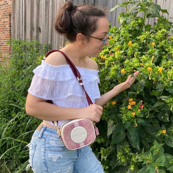 Coach of Course! Handbags - Coach Dempsey Camera bag in sig. Jacguard w/Coach patch&❤️ charm.